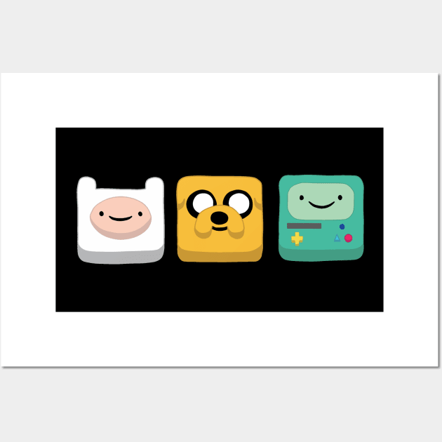 Jake, Finn and Bmo Wall Art by valentinahramov